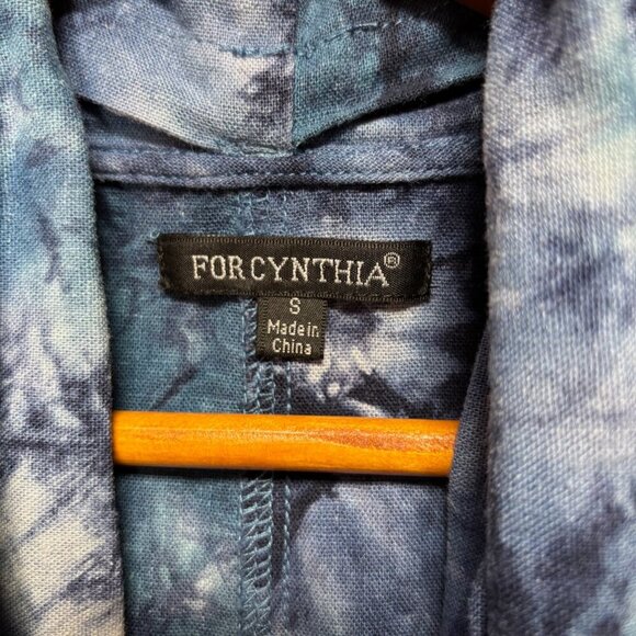 For Cynthia Womens Midi Linen Dress Size S Lagenlook Asymmetrical Cowl High Low - Picture 7 of 10